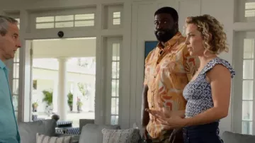 Nation Ltd Alicia Smocked Ruffle Tank worn by Juliet Higgins (Perdita Weeks) as seen in Magnum P.I. (S05E08)