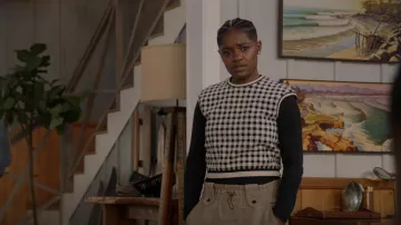 Alaia Tati Sleeveless Top worn by Tamia 'Coop' Cooper (Bre-Z) as seen in All American (S05E15)