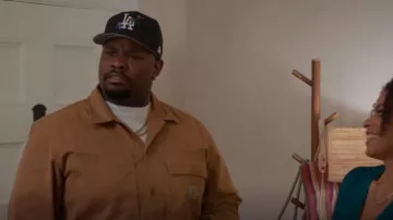 Carhartt Char­ter Long-sleeved Shirt worn by Sherm Jones (Carl Tart) as seen in Grand Crew (S02E05)