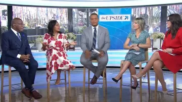 Ba&Sh Kory Floral Print Midi Dress worn by Sheinelle Jones as seen in Today on April 4, 2023