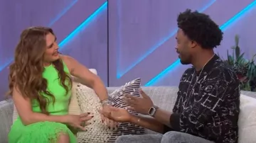 Alexander McQueen Logo-print Crew-neck Jumper worn by Echo Kellum as seen in The Kelly Clarkson Show on April 5, 2023