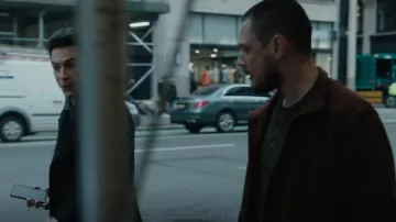 Mckinnon Suede Leather But­ton Bomber Jack­et worn by Theo (Tom Pecinka) as seen in FBI (S05E17)