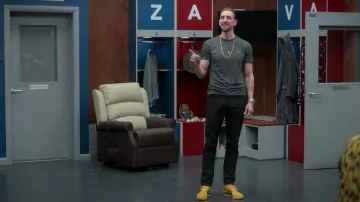 Calvin Klein T-Shirt in grey worn by Zava (Maximilian Osinski) as seen in Ted Lasso (S03E04)