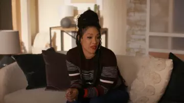 Proenza Schouler Space Dye Knit Sweater worn by Iris West-Allen (Candice Patton) as seen in The Flash (S09E08)