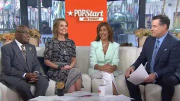 Cinq a Sept Marta Cowl Neck Silk Camisole worn by Hoda Kotb as seen in Today on April 5, 2023