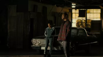 Rugged Elements Men's Utility Jacket Snap Button Breast Pockets worn by Skully (DeAndre Bonds) as seen in Snowfall (S06E08)