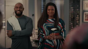 Pucci Marmo-Print Silk-Twill Kaftan Dress worn by Vivian Banks (Cassandra Freeman) as seen in Bel-Air (S02E07)