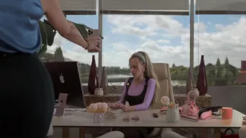 Versace Pink 'La Medusa' Charm Bucket Bag worn by Keeley Jones (Juno Temple) as seen in Ted Lasso (S03E04)