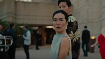 Lemaire Multicolor Joseph Yoakum Midi Vestido usado por Amy Lau (Ali Wong) como se ve en BEEF (S01E01)
