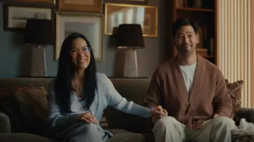 Mohawk Batoner Signature Shawl Collar Cardigan worn by George Nakai (Joseph Lee) as seen in BEEF (S01E03)