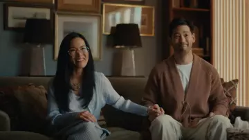 Mohawk Batoner Signature Shawl Collar Cardigan worn by George Nakai (Joseph Lee) as seen in BEEF (S01E03)