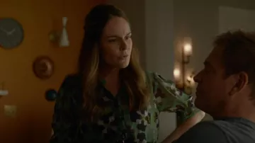 Ba&Sh Havana Frilled Floral-Print Shirt worn by Isabella Colón (Yara Martinez) as seen in Bull (S06E05)