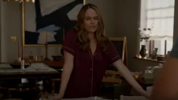 Nordstrom Moonlight Short Pajamas in Burgundy worn by Isabella Colón (Yara Martinez) as seen in Bull (S06E06)