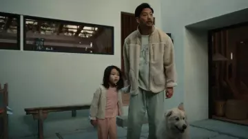 H&M Faux Sheep­skin Jack­et worn by George Nakai (Joseph Lee) as seen in BEEF (S01E08)
