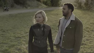 Sherpa Corduroy Jacket worn by Mason (O. T. Fagbenle) as seen in Black Widow movie wardrobe