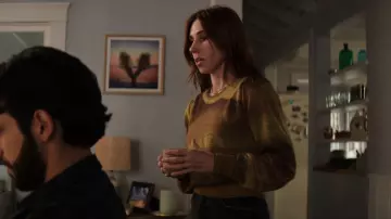 Rodebjer Tahra Sweater worn by Annie Mouradian (Zosia Mamet) as seen in The Flight Attendant (S02E06)
