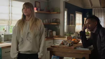 Project Social T Tiger Pullover Sweatshirt worn by Cassie Bowden (Kaley Cuoco) as seen in The Flight Attendant (S02E07)