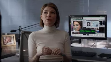 Theory Wool Turtleneck Sweater worn by Taylor Rentzel (MacKenzie Meehan) as seen in Bull (S06E09)
