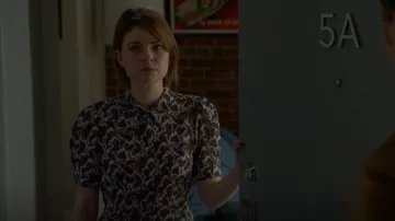 Theory Silk Printed Shirt Dress worn by Taylor Rentzel (MacKenzie Meehan) as seen in Bull (S06E11)