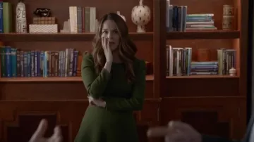 Lela Rose Asymmetric Seamed Fit-&-Flare Dress worn by Isabella Colón (Yara Martinez) as seen in Bull (S06E12)