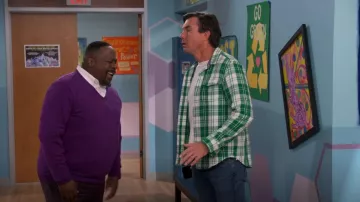 Camisa de manta conocida por Jerry O'Connell como se ve en The Neighborhood (S05E17)
