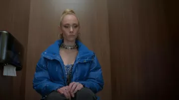 Nike Jordan Puffer Jacket In Royal Blue worn by Keeley Jones (Juno Temple) as seen in Ted Lasso (S03E04)