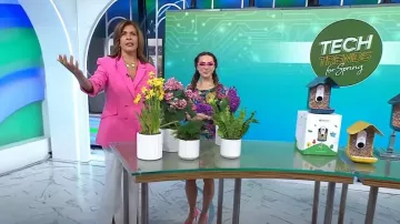 Alice + Olivia Walker Slim Front Slit Pants worn by Hoda Kotb as seen in Today on  April 7, 2023