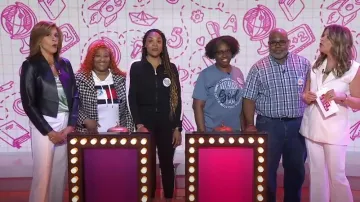 Alice + Olivia Walker Slim Front Slit Pants worn by Hoda Kotb as seen in Today with Hoda & Jenna on April 7, 2023