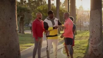 Vieriche Earth Tone Track Pant worn by Sherm Jones (Carl Tart) as seen in Grand Crew (S02E06)