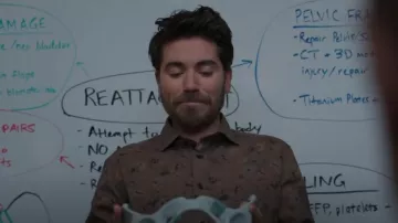 Rag & Bone Floral Button Down Shirt worn by Dr. Asher Wolke (Noah Galvin) as seen in The Good Doctor (S06E19)
