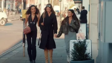 NA-KD Balloon Sleeve Biker PU Jacket worn by Issy as seen in Made in Chelsea (S25E04)