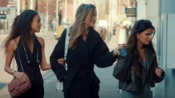 Chanel Tweed Leather Red White Silver Medium Evening Shoulder Flap Bag usado por Paris como se ve en Made in Chelsea (S25E04)