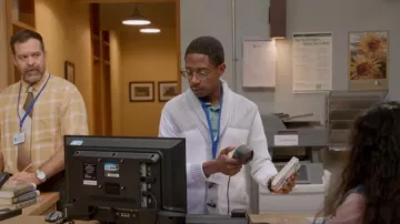 Express Cardi­gan Sweater worn by Howard Tutt (Chris Sandiford) as seen in Shelved (S01E06)