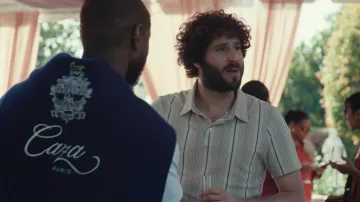 Casablanca Embleme De Caza intarsia jumper in blue worn by Usher as seen in DAVE (S03E03)