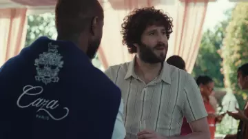 Casablanca Embleme De Caza intarsia pull en bleu porté par Usher comme vu dans DAVE (S03E03)