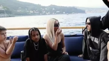 Balenciaga Swift Oval Sun­glass­es worn by Kim Kardashian as seen in ‘Til Death Do Us Part: Kourtney And Travis (S01E01)
