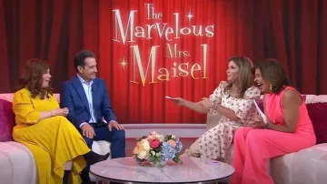 Vestido de Rixo Quinn usado por Jenna Bush Hager como se ve en Today with Hoda & Jenna el 13 de abril de 2023