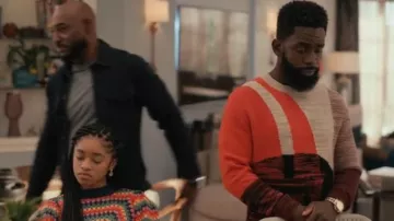 PS Paul Smith Intarsia-Knit Long-Sleeve Jumper usado por Geoffrey Thompson (Joseph Marcell) visto en Bel-Air (S02E08)