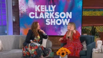 Brooks Brothers Stretch Cotton Dobby Flare Dress worn by Ana Gasteyer as seen in The Kelly Clarkson Show on April 6, 2023