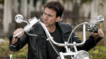 The authentic leather jacket worn by Johnny Blaze (Nicolas Cage) in the movie Ghost Rider
