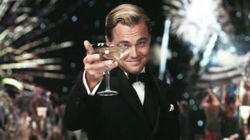 The champagne Moët & Chandon of Leonardo DiCaprio in the great Gatsby