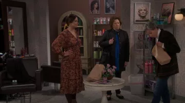 Ba&Sh Gigi Midi Print Dress worn by Jen (Katie Lowes) as seen in How We Roll (S01E04)