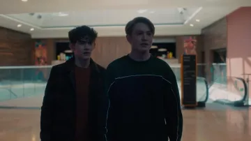 Weekday Ovie Colorblock Sweatshirt worn by Nick Nelson (Kit Connor) as seen in Heartstopper (S01E07)