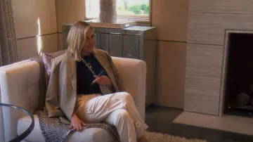 Jonathan Simkhai Sateen Utility Pants worn by Gina Kirschenheiter as seen in The Real Housewives of Orange County (S16E01)