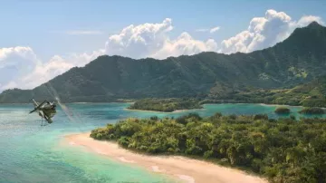 Kualoa Regional Park as seen in Murder Mystery 2 movie