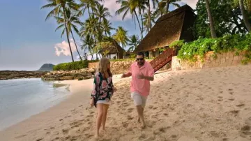 Lanikuhonua Lagoon visited by Nick (Adam Sandler) in Murder Mystery 2 movie