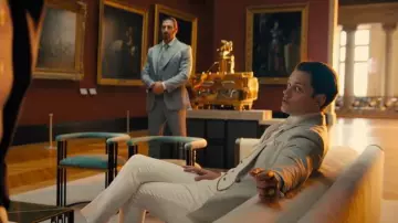 The Mollien Room of the Louvre Museum visited by The Marquis (Bill Skarsgård) in John Wick: Chapter 4