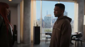 Givenchy Barbed Wire-Print Hoodie worn by Dru Tejada (Lovell Adams-Gray) as seen in Power Book II: Ghost (S03E04)