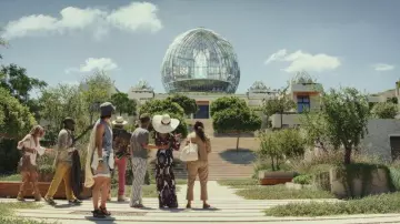 Villa 20 From Ama resort in Greece as the tech mansion of Miles Bron (Edward Norton) in Glass Onion: A Knives Out Mystery
