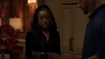 Gucci Black The North Face Edition Cropped Sports Top worn by Brushaun­dria Carmichael (LightSkinKeisha) as seen in Power Book II: Ghost (S03E05)